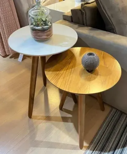 Mesa Lateral Conjunto Pé Palito. São Produtos Novos Direto da Fábrica P/Sua Casa!