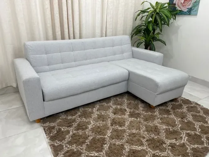 Sofá Carol com Cheise 2.13m  Linho l65