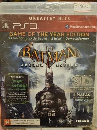 2 Jogos originais - PS3 BATMAN- ARKHAM ASYLUM 3D e Arkham Origins