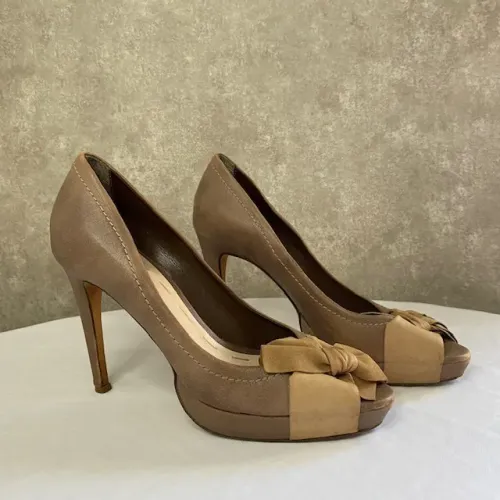 Sapato Salto Marrom Le Lis Blanc 11cm Tamanho 37