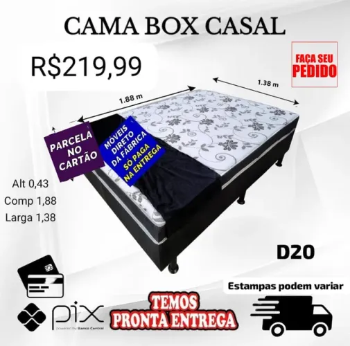 CAMAS BOX CASAL DIRETO DA FÁBRICA