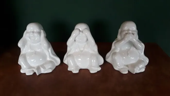 Estátuas Buda - 3 Budas sábios porcelana