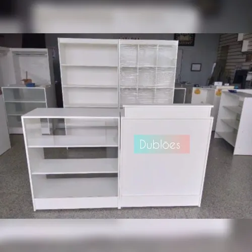 Prateleiras+ balcões kit completo para loja promoção 