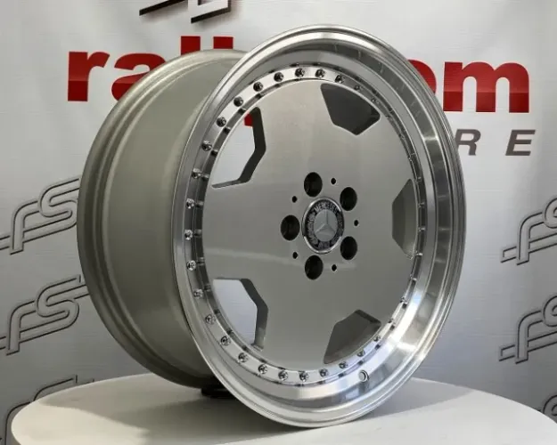 Roda Mercedes Monobloco Prata Borda Diamantada- 5X112- 18x8,5 e 9,5   Offset 35 (N
