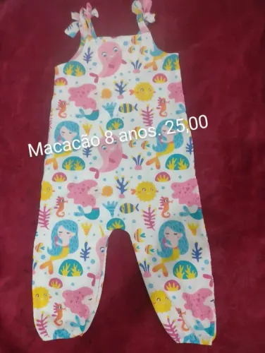 Macacão infantil Sereias 6 anos 
