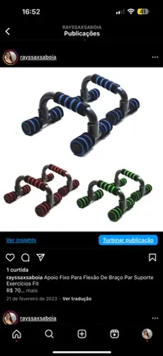 Apoio Fixo Para Flexão De Braço Par Suporte Exercícios Fit