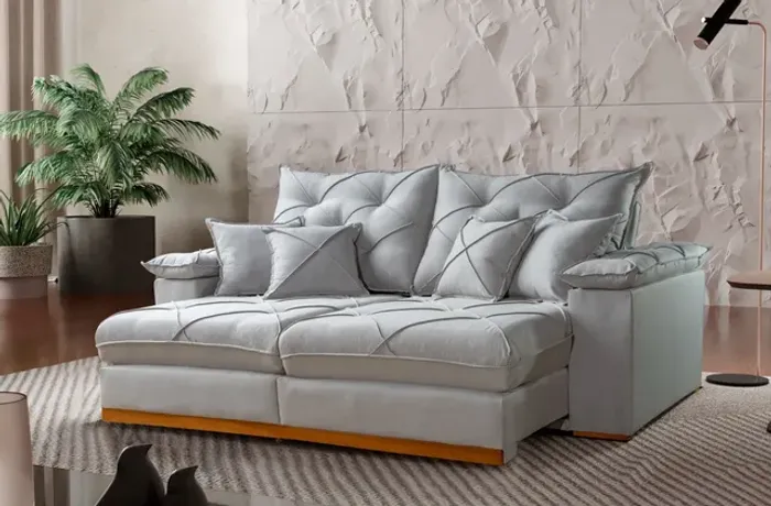 Sofá Retrátil e Reclinável Molas Ensacadas Império p5