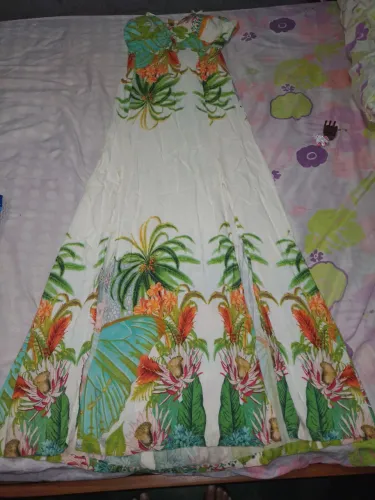 Vestido longo estampado floral