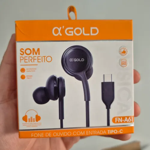 FONE ORIGINAL TIPO C - IPHONE - P2 - COM MICROFONE