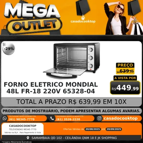 FORNO ELETRICO MONDIAL 48L FR-18 220V 65328-04