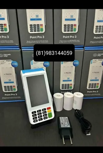 Máquina de Cartão Point Pro 3 - Pagamento e Impressão de Recibos