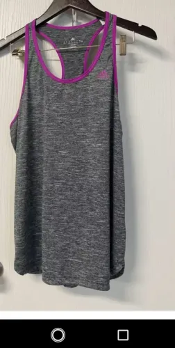 Regata feminina Adidas Cinza tamanho p