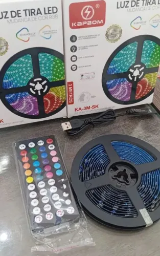 Fita led RGB via usb 3 metros 