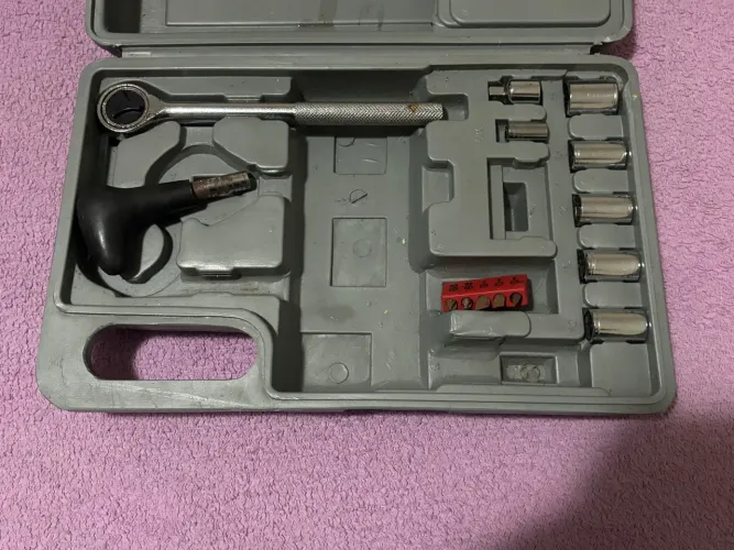 Maleta Chave Catraca 6 Peças + Cabo + Blits