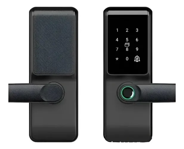 Fechadura Digital Eletrônica Biométrica Smart Inteligente Cor Preto KP-CA614