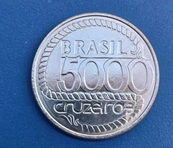 Moeda Brasileira de 5000 Cruzeiros 1992