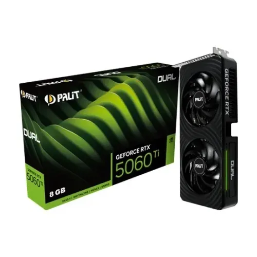 Placa de Vídeo Palit GeForce RTX5060TI Dual 8GB GDDR7 PCI-Express - Nova lacrada!