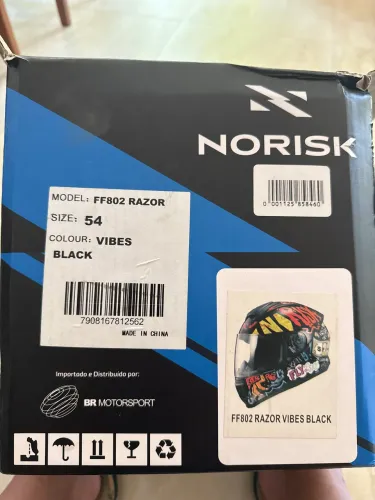 Capacete Norisk FF802 Razor Vibes Black - NOVO - Tam 54