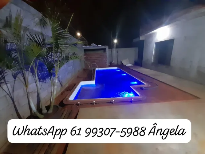 Piscina 7 mts com prainha aquecida 