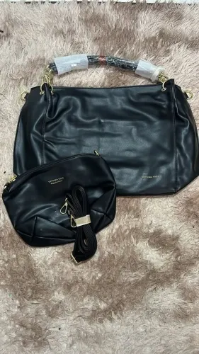 Kit bolsa grande + bolsa transversal preta + frete grátis na Grande Aracaju