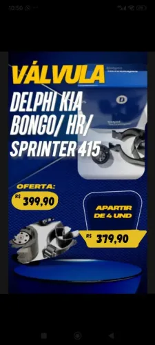 Válvula original Delphi Kia bongo, HR, sprinter