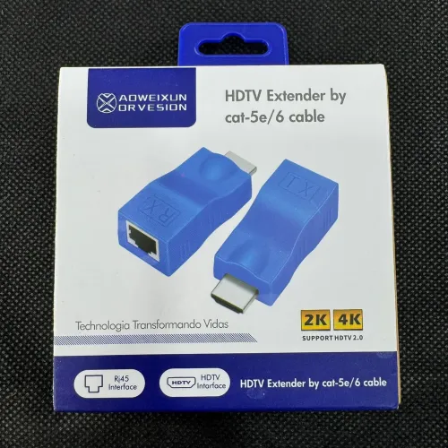 Extensor HDMI via cabo de rede Cat5e/6 - 2K e 4K