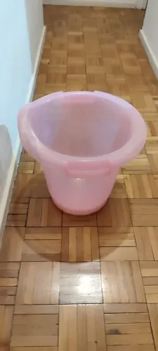 Banheira Ofuro balde infantil rosa grande 