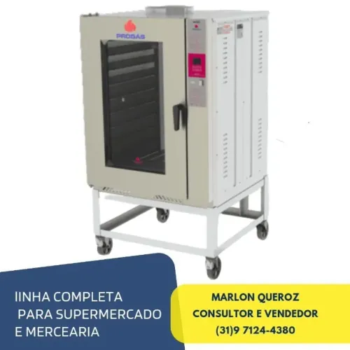 Forno Turbo A Gás Progás 10 Esteiras Style Prp-10000 