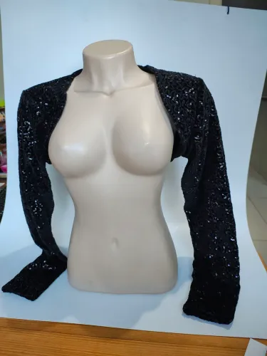 Bolero brilho de Sequins Preto