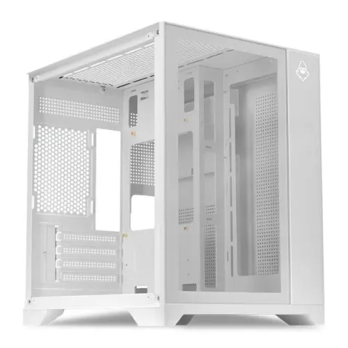 Gabinete Gamer Mancer CV100, Mid-Tower, Lateral De Vidro, Branco, 12x 22,12