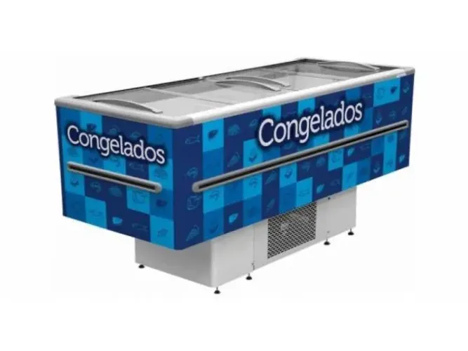 Ilha para Congelados Expositora 2 Metros 568 Litros Azul