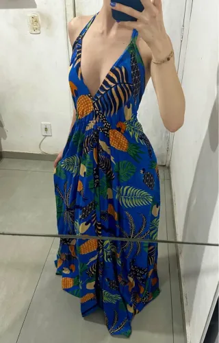 VESTIDO INDIANO LONGO ESTAMPADO