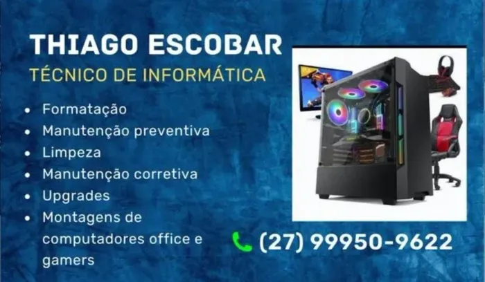 Técnico de Informática - Manutenção, Formatação e Upgrades