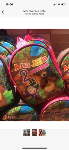 Bolsas personalizadas para aniversário 