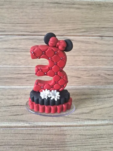 Vela de aniversário  Minnie Vermelha
