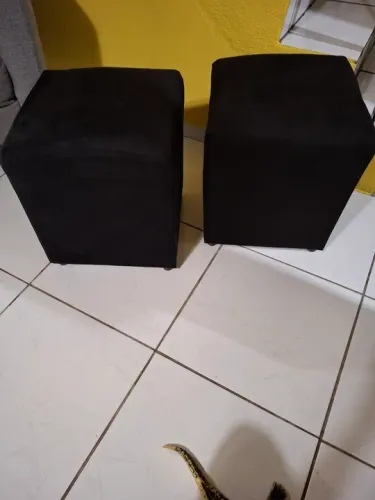 Kit de puf pretos 40x40 