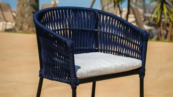 CADEIRA TURIM DE CORDA NÁUTICA AZUL _UNIDADE_