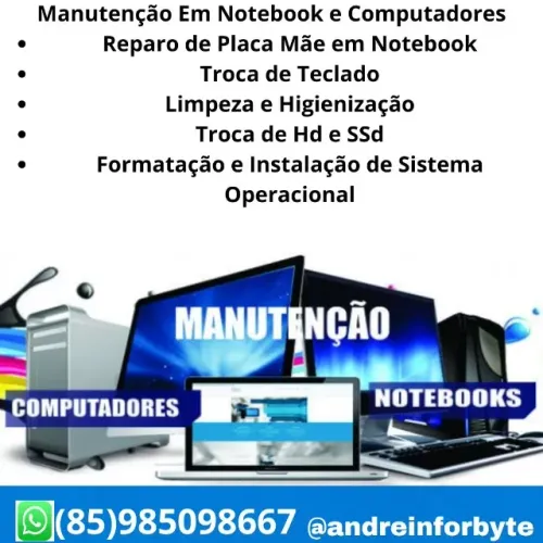 Manutenção em computadores, Notebooks Formatação e configuração