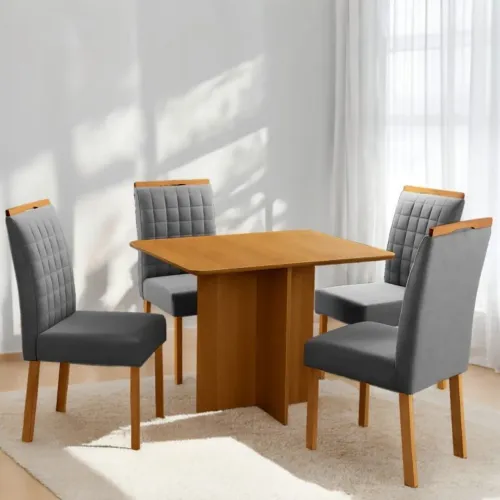 Mesa de Jantar 1,20x80 + 4 Cadeiras Pandora tt43