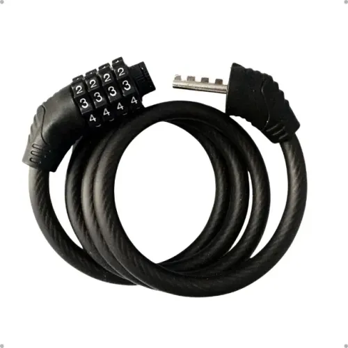 Cadeado Para Bicicleta Bike Trava Seguranca Aco Segredo Senha 8MM x 1000MM