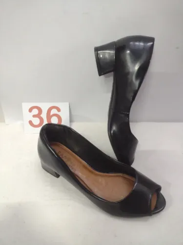 Sapato Ramarim Peep Toe Preto Tam 36 em bom estado de conservação 