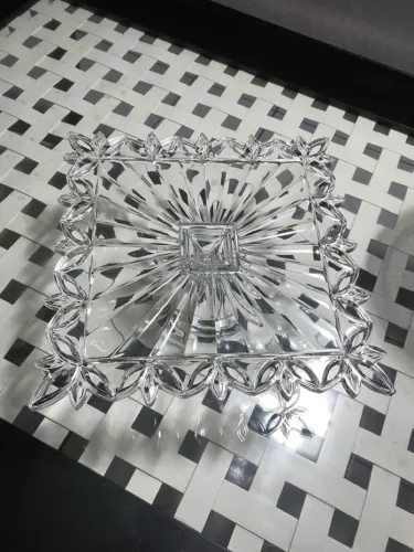 Prato para bolo em cristal BOHEMIA