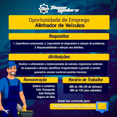 Vaga de Emprego | Alinhador de Veículos