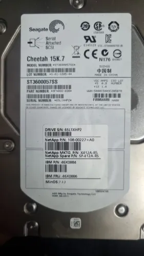 hd NetApp X412A-R5 600GB 15K SAS 46X0884 46X0886 108-00227 SP-412A-R5 0942846-11