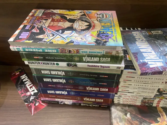 megocio!! Coleção Mangás & action figures: One Piece,Vinland Saga (ACABOU)Hunterxh e mais