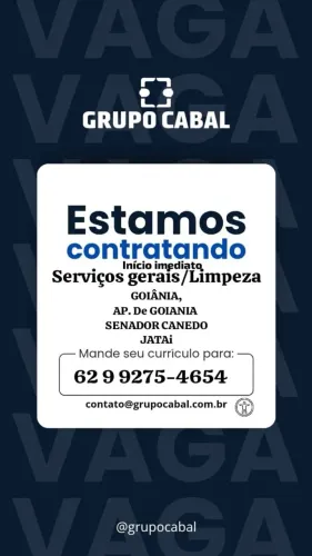 Contratação para serviços gerais 