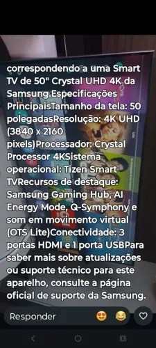 Vende-se tv smart 50"
