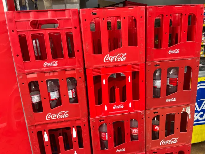 10 Caixas VAZIAS coca cola retornável