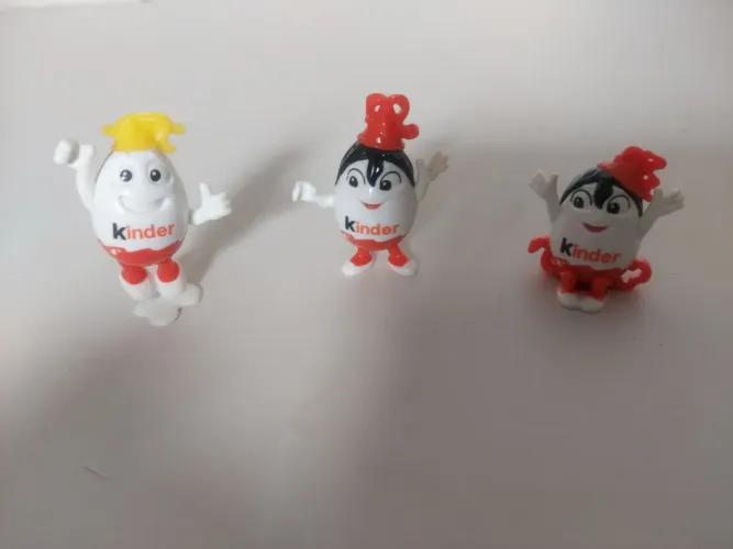 Lote 3 Miniaturas Mascote Kinderino - Coleção Kinder Ovo (Raro)