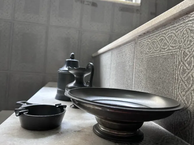 Conjunto de peças de estanho
